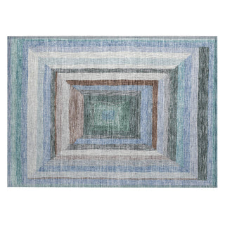 Piper Looms Chantille Geometric ACN1957 Denim Machine Washable Area Rug Scatter Main Image