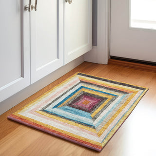 Piper Looms Chantille Geometric ACN1957 Honey Machine Washable Area Rug Scatter Lifestyle Image Feature