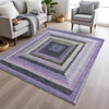 Piper Looms Chantille Geometric ACN1957 Lavender Machine Washable Area Rug Lifestyle Image Feature
