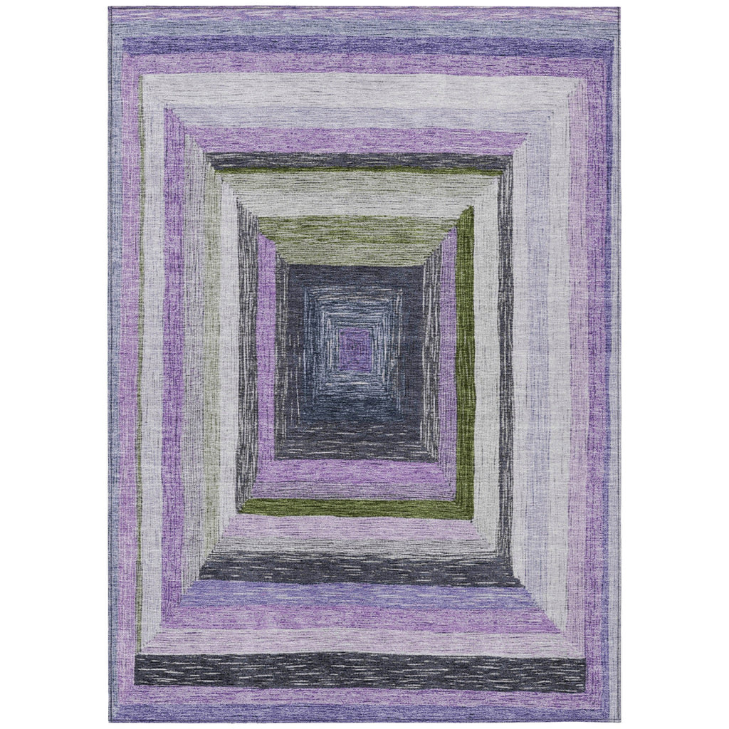 Piper Looms Chantille Geometric ACN1957 Lavender Machine Washable Area Rug main image