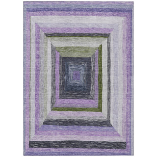 Piper Looms Chantille Geometric ACN1957 Lavender Machine Washable Area Rug main image