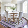 Piper Looms Chantille Geometric ACN1957 Lavender Machine Washable Area Rug Round Lifestyle Image Feature