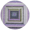 Piper Looms Chantille Geometric ACN1957 Lavender Machine Washable Area Rug Round Main Image