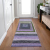Piper Looms Chantille Geometric ACN1957 Lavender Machine Washable Area Rug Runner Lifestyle Image Feature