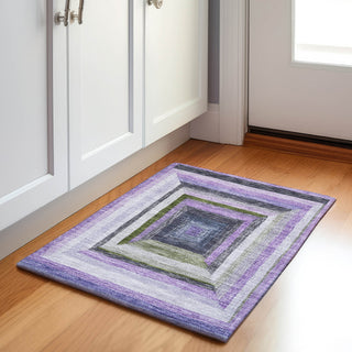 Piper Looms Chantille Geometric ACN1957 Lavender Machine Washable Area Rug Scatter Lifestyle Image Feature