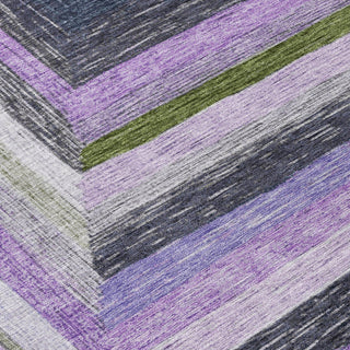 Piper Looms Chantille Geometric ACN1957 Lavender Machine Washable Area Rug Swatch Image