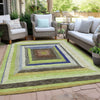 Piper Looms Chantille Geometric ACN1957 Lime Machine Washable Area Rug Outdoor Lifestyle Image Feature