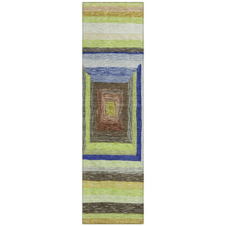 Piper Looms Chantille Geometric ACN1957 Lime Machine Washable Area Rug Runner Main Image