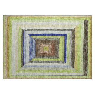 Piper Looms Chantille Geometric ACN1957 Lime Machine Washable Area Rug Scatter Main Image