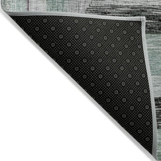 Piper Looms Chantille Geometric ACN1957 Seafoam Machine Washable Area Rug Backing Image