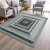 Piper Looms Chantille Geometric ACN1957 Seafoam Machine Washable Area Rug Lifestyle Image Feature