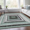 Piper Looms Chantille Geometric ACN1957 Seafoam Machine Washable Area Rug Lifestyle Image Feature
