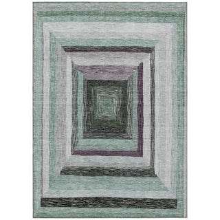 Piper Looms Chantille Geometric ACN1957 Seafoam Machine Washable Area Rug main image