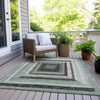 Piper Looms Chantille Geometric ACN1957 Seafoam Machine Washable Area Rug Outdoor Lifestyle Image Feature