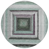 Piper Looms Chantille Geometric ACN1957 Seafoam Machine Washable Area Rug Round Main Image