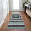 Piper Looms Chantille Geometric ACN1957 Seafoam Machine Washable Area Rug Runner Lifestyle Image Feature