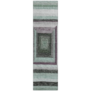 Piper Looms Chantille Geometric ACN1957 Seafoam Machine Washable Area Rug Runner Main Image