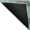 Piper Looms Chantille Geometric ACN1957 Teal Machine Washable Area Rug Backing Image