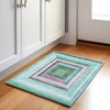 Piper Looms Chantille Geometric ACN1957 Teal Machine Washable Area Rug Scatter Lifestyle Image Feature