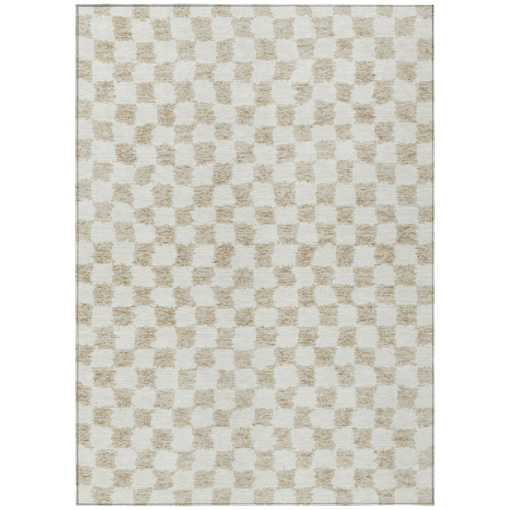 Piper Looms Chantille Geometric ACN1958 Beige Machine Washable Area Rug main image