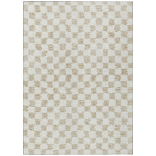Piper Looms Chantille Geometric ACN1958 Beige Machine Washable Area Rug main image