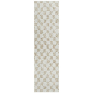 Piper Looms Chantille Geometric ACN1958 Beige Machine Washable Area Rug Runner Main Image