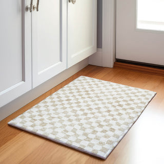 Piper Looms Chantille Geometric ACN1958 Beige Machine Washable Area Rug Scatter Lifestyle Image Feature