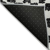 Piper Looms Chantille Geometric ACN1958 Black Machine Washable Area Rug Backing Image