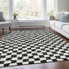Piper Looms Chantille Geometric ACN1958 Black Machine Washable Area Rug Lifestyle Image Feature