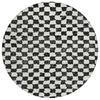 Piper Looms Chantille Geometric ACN1958 Black Machine Washable Area Rug Round Main Image