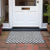 Piper Looms Chantille Geometric ACN1958 Black Machine Washable Area Rug Scatter Outdoor Lifestyle Image Feature