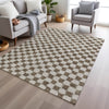 Piper Looms Chantille Geometric ACN1958 Brown Machine Washable Area Rug Lifestyle Image Feature