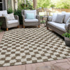 Piper Looms Chantille Geometric ACN1958 Brown Machine Washable Area Rug Outdoor Lifestyle Image Feature