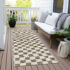 Piper Looms Chantille Geometric ACN1958 Brown Machine Washable Area Rug Runner Outdoor Lifestyle Image Feature