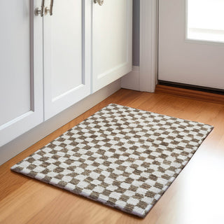Piper Looms Chantille Geometric ACN1958 Brown Machine Washable Area Rug Scatter Lifestyle Image Feature