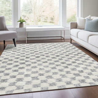 Piper Looms Chantille Geometric ACN1958 Gray Machine Washable Area Rug Lifestyle Image Feature
