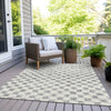 Piper Looms Chantille Geometric ACN1958 Gray Machine Washable Area Rug Outdoor Lifestyle Image Feature