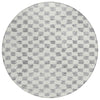 Piper Looms Chantille Geometric ACN1958 Gray Machine Washable Area Rug Round Main Image