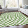 Piper Looms Chantille Geometric ACN1958 Green Machine Washable Area Rug Lifestyle Image Feature
