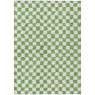 Piper Looms Chantille Geometric ACN1958 Green Machine Washable Area Rug main image