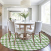 Piper Looms Chantille Geometric ACN1958 Green Machine Washable Area Rug Round Lifestyle Image Feature