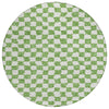 Piper Looms Chantille Geometric ACN1958 Green Machine Washable Area Rug Round Main Image
