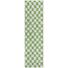 Piper Looms Chantille Geometric ACN1958 Green Machine Washable Area Rug Runner Main Image