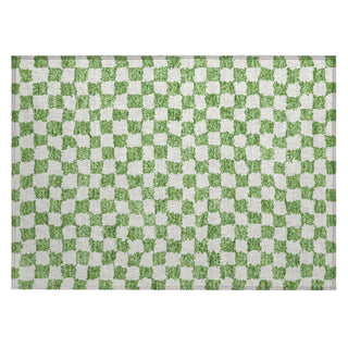 Piper Looms Chantille Geometric ACN1958 Green Machine Washable Area Rug Scatter Main Image