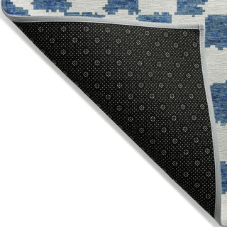 Piper Looms Chantille Geometric ACN1958 Navy Machine Washable Area Rug Backing Image