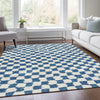 Piper Looms Chantille Geometric ACN1958 Navy Machine Washable Area Rug Lifestyle Image Feature