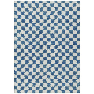 Piper Looms Chantille Geometric ACN1958 Navy Machine Washable Area Rug main image