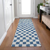 Piper Looms Chantille Geometric ACN1958 Navy Machine Washable Area Rug Runner Lifestyle Image Feature