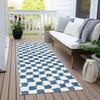 Piper Looms Chantille Geometric ACN1958 Navy Machine Washable Area Rug Runner Outdoor Lifestyle Image Feature
