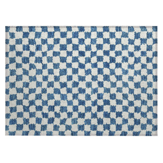 Piper Looms Chantille Geometric ACN1958 Navy Machine Washable Area Rug Scatter Main Image